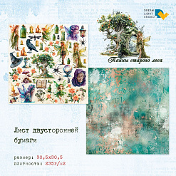 Набор бумаги 30х30 см "Тайны старого леса", 12 листов (DreamLight Studio)