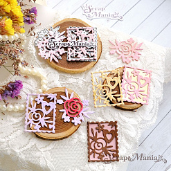 Нож "Французская любовь. Цветы и марка", 2,8х3,7 см (ScrapMania)