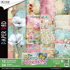 Набор бумаги 30х30 см "The sound of spring", 12 листов (Ciao bella)