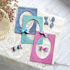 Нож "Рамка с бантом", 5,5х8 см (ScrapMania)