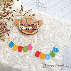 Нож "Гирлянда. Флажки нарядные", 1,1х1,5 см (ScrapMania)