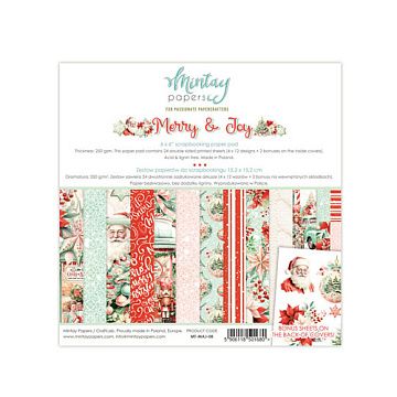 Набор бумаги 15х15 см "Merry & Joys", 24 листа (Mintay)