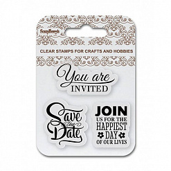 Набор штампов "Invited. Save the Date" на английском (ScrapBerry's)