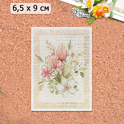 Тканевая карточка "Однажды летом. Букет" (ScrapMania)