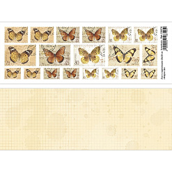 Лист с картинками 10х30 см "Марки 16" (ScrapMania)