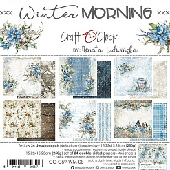 Набор бумаги 15х15 см "Winter morning", 24 листа (CraftO'clock)