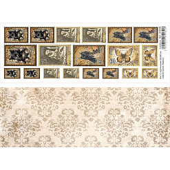 Лист с картинками 10х30 см "Шепот магии. Марки" (ScrapMania)