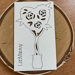 Чипборд "Алиса. Розовый куст", 4,5х8 см (LeoMammy)