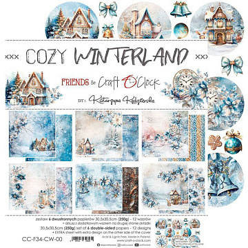 Набор бумаги 30х30 см "Cozy Winterland", 6 листов (CraftO'clock)