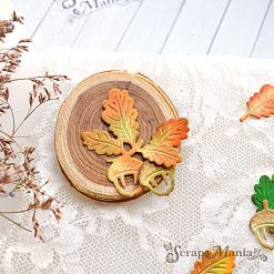 Нож "Листья леса. Желуди", 2,9х4,5 см (ScrapMania)