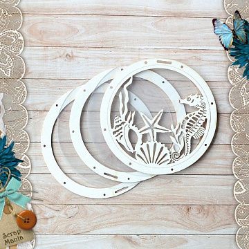 Чипборд "Мой капитан. Шейкер. Иллюминатор с коньком большой" (ScrapMania)