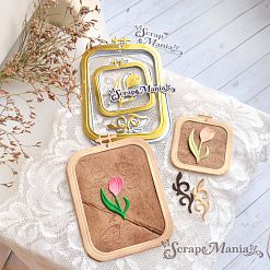 Нож "Пяльцы. Прямоугольные с крокусом", 6,1х8,5 см (ScrapMania)
