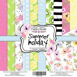 Набор бумаги 30х30 см "Summer holiday", 10 листов (Фабрика Декору)