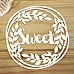 Украшение из чипборда "Sweet. В рамке" (Просто небо)