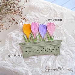 Нож "Цветочные кашпо. Прямоугольные", 8,3х2,9 см (ScrapMania)