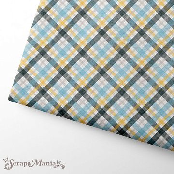 Отрез ткани 75х50 см "Идеальный мужчина. Клетка" (ScrapMania)