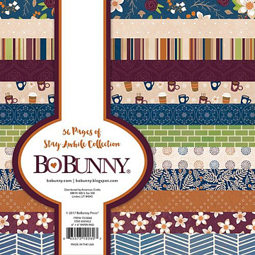 Набор бумаги 15х15 см "Stay awhile", 36 листов (BoBunny)