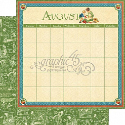 Набор бумаги 30х30 см "Children's Hour. Calendar Pad", 24 листа (Graphic 45)