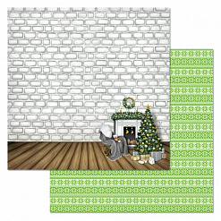 Бумага "Сканди Новый Год. У камина" (ScrapMania)