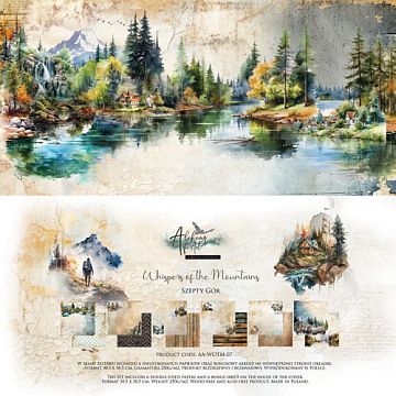 Набор бумаги 30х30 см "Whispers of the Mountains", 6 листов (Alchemy of Art)