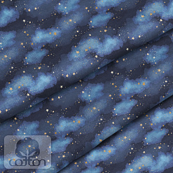 Отрез ткани 79х50 см "Ночные облака" (Cotton)