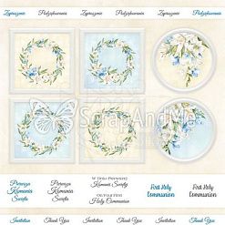 Набор бумаги 30х30 см "Celebrations Blue 2", 6 листов (ScrapAndMe)