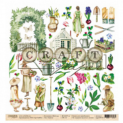 Бумага 30х30 см "Мой сад. Картинки" (CraftPaper)