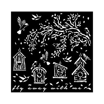 Трафарет 18х18 см "Garden. Скворечники" (Stamperia)