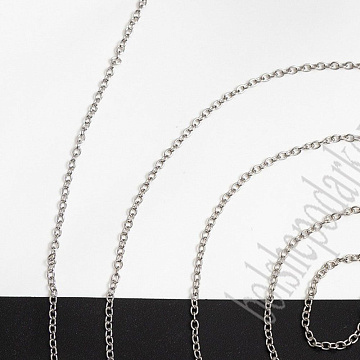 Цепочка "Серебро", толщина 1,5х2 мм, длина 1 м
