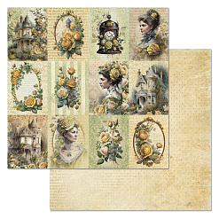 Бумага "Затерянная среди роз. Карточки" (ScrapMania)