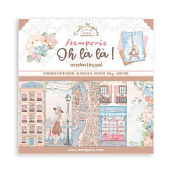 Набор бумаги 20х20 см "Oh La La!", 10 листов (Stamperia)