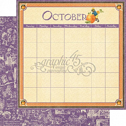 Набор бумаги 30х30 см "Children's Hour. Calendar Pad", 24 листа (Graphic 45)