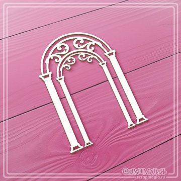 Чипборд "Торжество. Арка с завитками", 7х9,9 см (СкрапМагия)