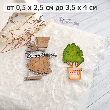 Нож "Цветочный магазин. Декоративное дерево", 3,5х4 см (ScrapMania)