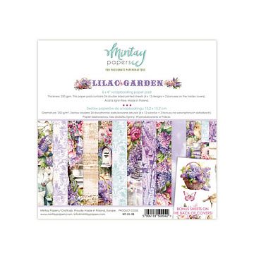 Набор бумаги 15х15 см "Lilac Garden", 24 листа (Mintay)