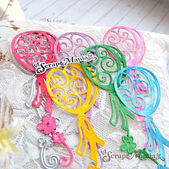 Нож "Воздушные шары. С завитками", 3,8х11,4 см (ScrapMania)