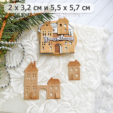 Нож "Городские домики", 5,5х5,7 см (ScrapMania)