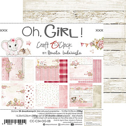 Набор бумаги 15х15 см "Oh, Girl!", 24 листа (CraftO'clock)