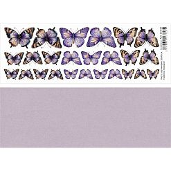 Лист с картинками 10х30 см "Бабочки. Прованс" (ScrapMania)
