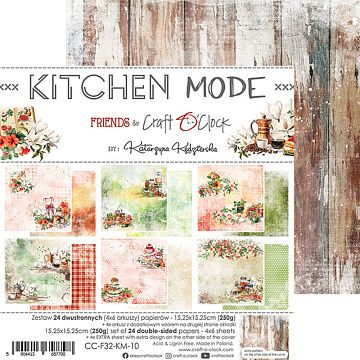 Набор бумаги 15х15 см "Kitchen mode", 24 листа (CraftO'clock)