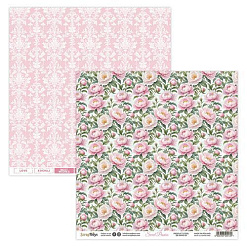 Набор бумаги 20х20 см "Sweet peonies", 12 листов (ScrapBoys)