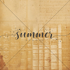 Набор бумаги 20х20 см "Vintage Library", 16 листов (Summer Studio)