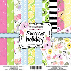 Набор бумаги 20х20 см "Summer holiday", 10 листов (Фабрика Декору)