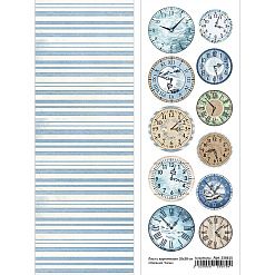 Лист с картинками 10х30 см "Океания. Часы" (ScrapMania)