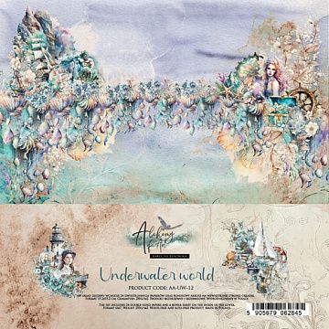 Набор бумаги 15х15 см "Underwater world", 24 листа (Alchemy of Art)