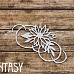 Чипборд "Цветок в пузырях 2247" (Fantasy)