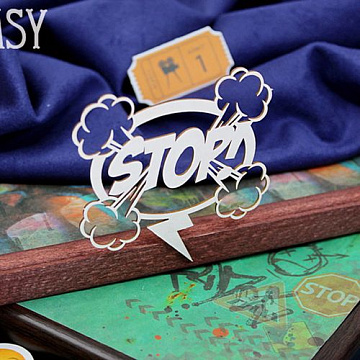 Украшение из чипборда "Комикс STOP! 2092" (Fantasy)