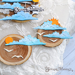 Нож "Облака и чайки", 1,7х6,3 см (ScrapMania)