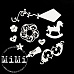 Набор украшений из чипборда "Малыш. Крошка" (MiMi Design)