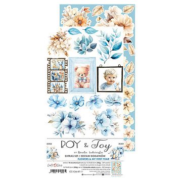 Набор бумаги 30х15 см "Boy & Toy. Flowers & My first year", 18 листов (CraftO'clock)
